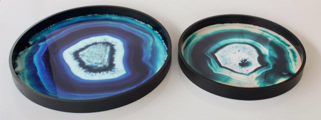 Set Of 2 Swirl Trays